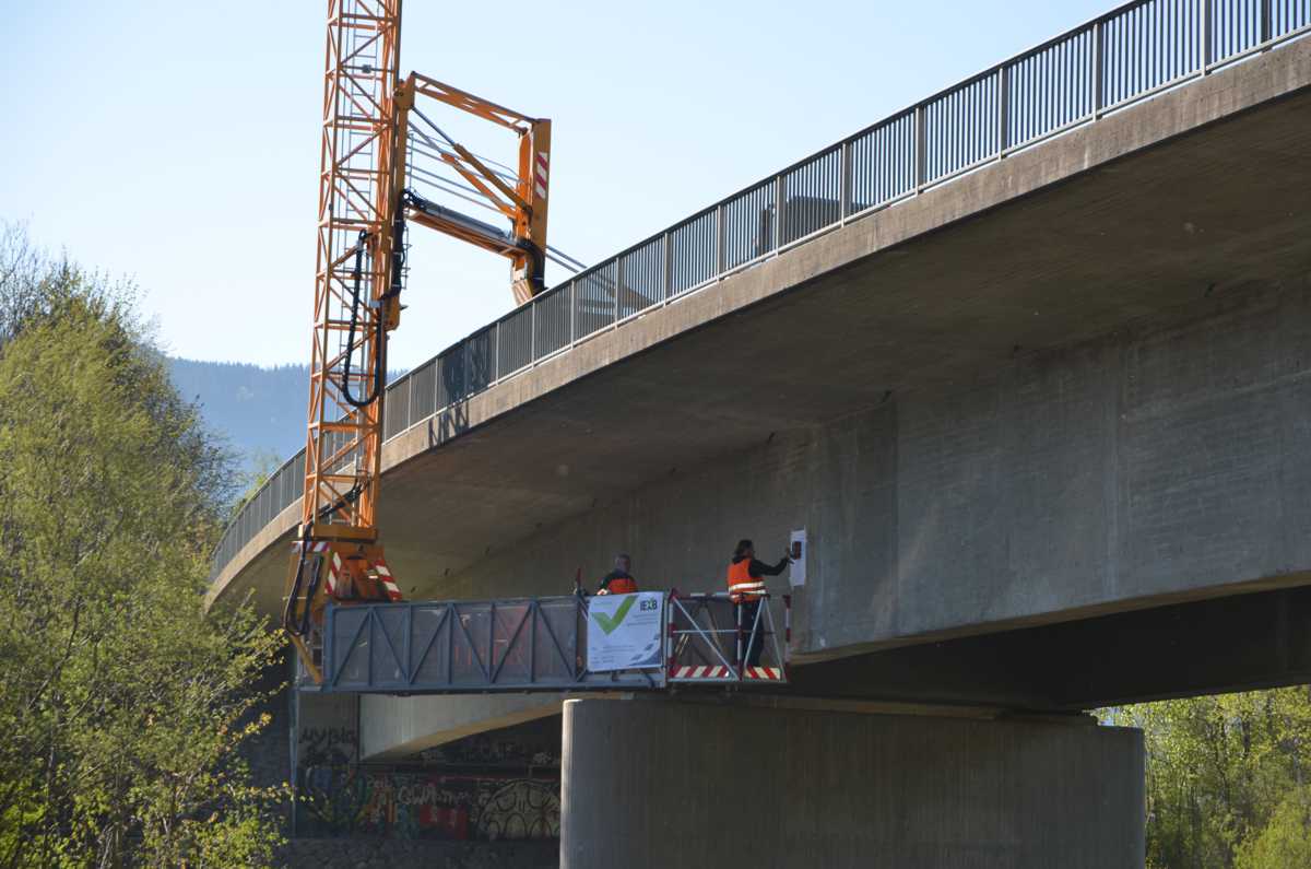 Brücke Spanngliedortung Brückenuntersichtgerät